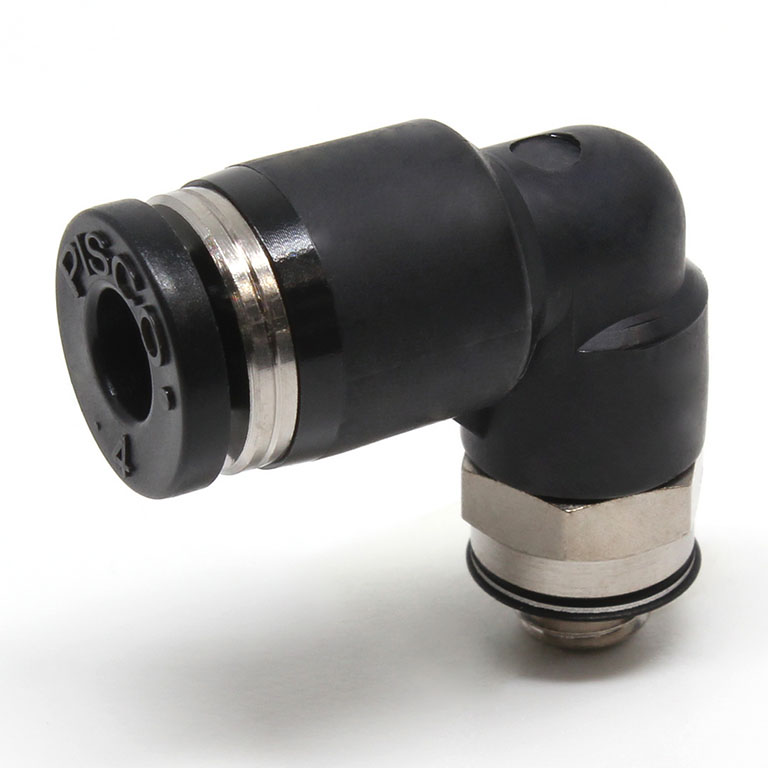 Đầu Nối Nhanh Khí Nén Dạng Cong 90° Ren Ngoài Pisco PL4-M5-UC