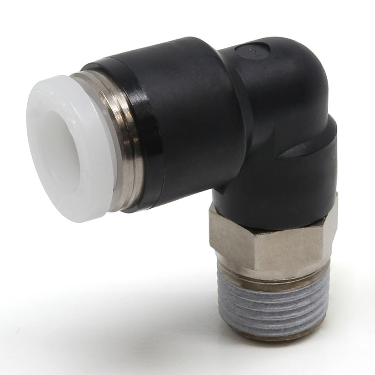 Đầu Nối Nhanh Khí Nén Dạng Cong 90° Ren Ngoài Pisco PL1/4-01-UC