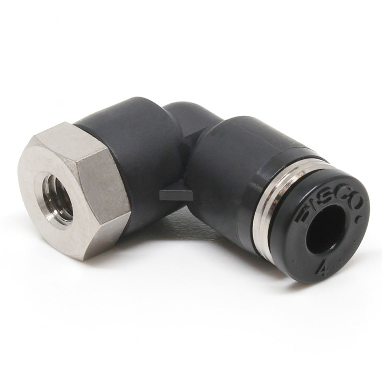 Alternative view of Đầu Nối Nhanh Khí Nén Dạng Cong 90° Ren Trong Pisco PLF4-M5-C