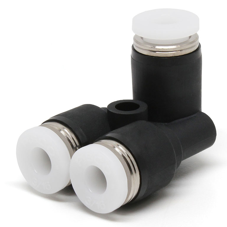 Đầu Nối Nhanh Khí Nén Ba Ngã Cong 90° Pisco PAU3/16-C