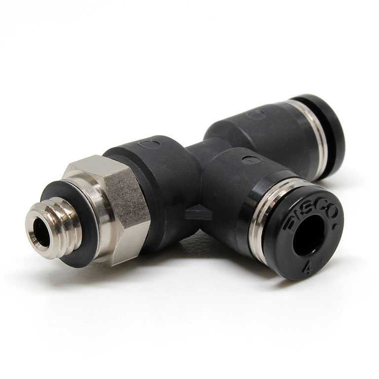 Đầu Nối Nhanh Khí Nén Dạng Chữ T Ren Ngoài Pisco PD4-M6-C