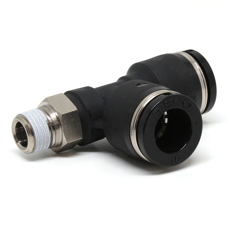 Đầu Nối Nhanh Khí Nén Dạng Chữ T Ren Ngoài Pisco PD10-01