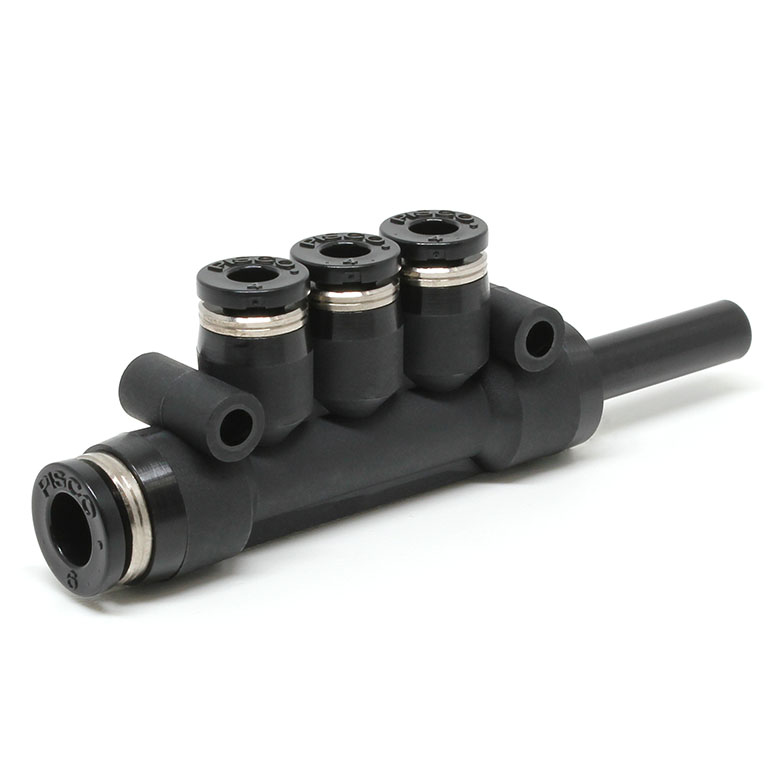 Alternative view of Đầu Nối Nhanh Khí Nén Giữa Ống Khí Và Fitting Bốn Nhánh Dạng Chữ T Pisco PKJ6-4