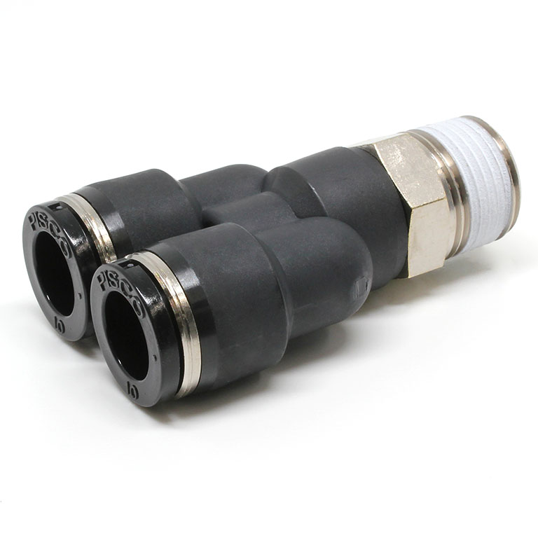Đầu Nối Nhanh Khí Nén Dạng Chữ Y Ren Ngoài Pisco PX10-03W-C