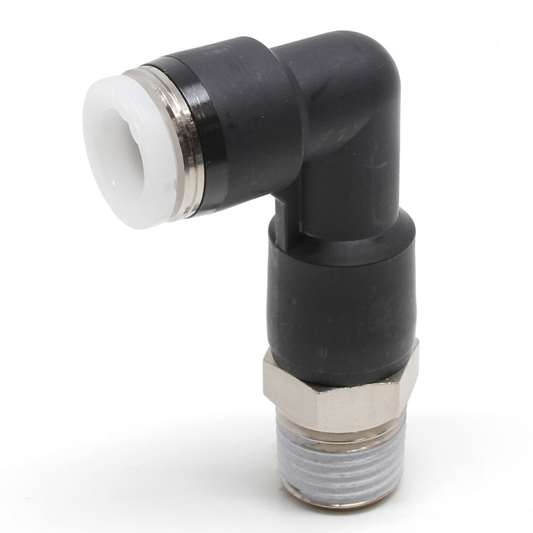 Đầu Nối Nhanh Khí Nén Dạng Cong 90° Ren Ngoài (Dài) Pisco PLL5/16-N2UW