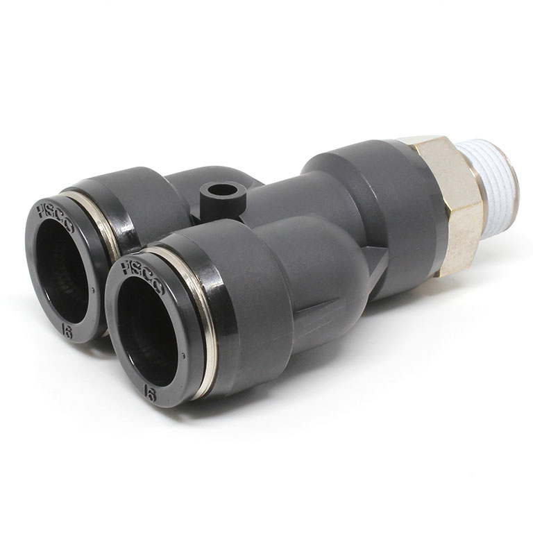 Đầu Nối Nhanh Khí Nén Dạng Chữ Y Ren Ngoài Pisco PX16-03-C
