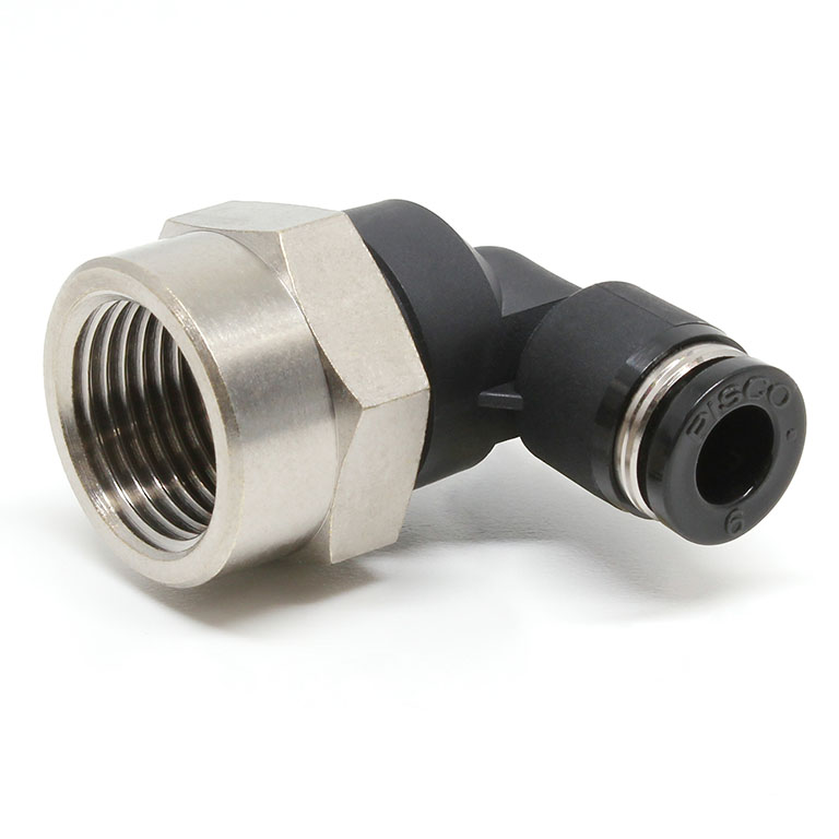 Alternative view of Đầu Nối Nhanh Khí Nén Dạng Cong 90° Ren Trong Pisco PLF6-03W