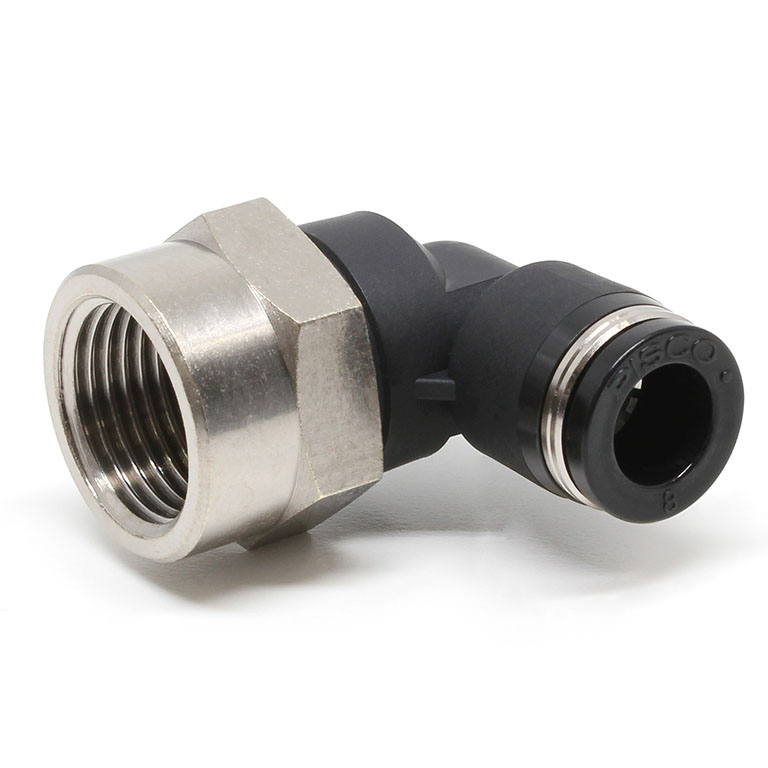 Alternative view of Đầu Nối Nhanh Khí Nén Dạng Cong 90° Ren Trong Pisco PLF8-03-C
