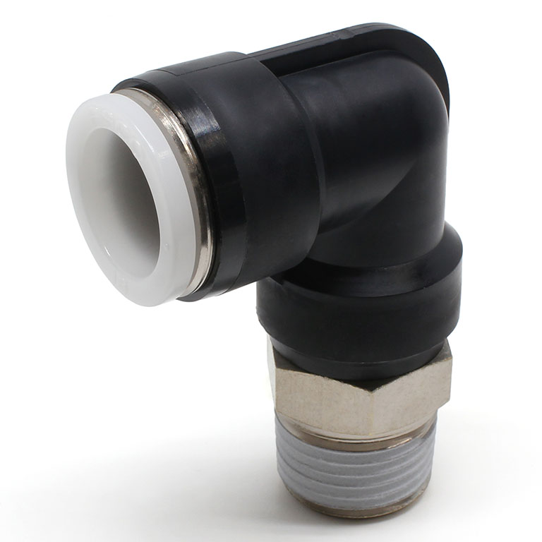 Đầu Nối Nhanh Khí Nén Dạng Cong 90° Ren Ngoài Pisco PL5/8-04