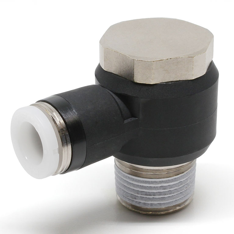 Alternative view of Đầu Nối Nhanh Khí Nén Cong 90° Đầu Lục Giác Trụ Ren Ngoài Pisco PH5/16-03