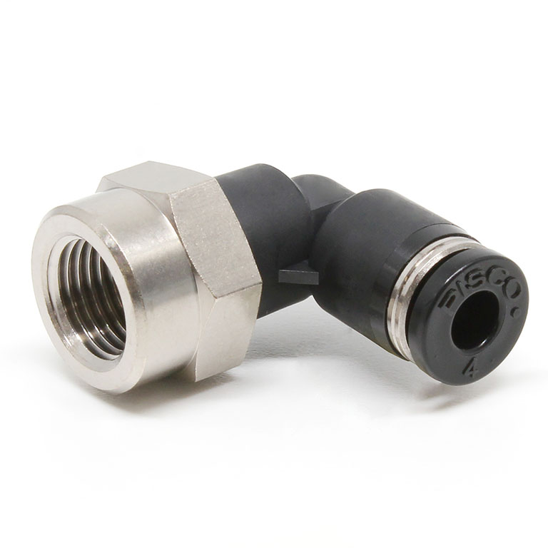 Alternative view of Đầu Nối Nhanh Khí Nén Dạng Cong 90° Ren Trong Pisco PLF4-01-C