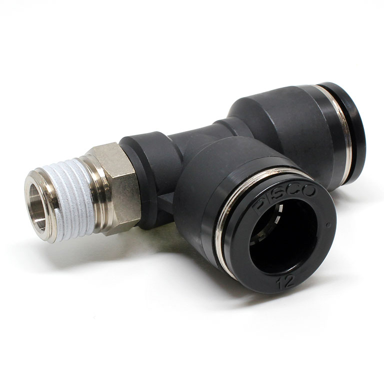 Đầu Nối Nhanh Khí Nén Dạng Chữ T Ren Ngoài Pisco PD12-02-UC