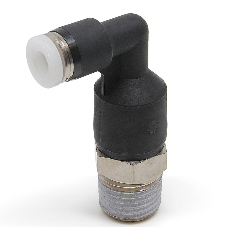 Đầu Nối Nhanh Khí Nén Dạng Cong 90° Ren Ngoài (Dài) Pisco PLL5/32-02W