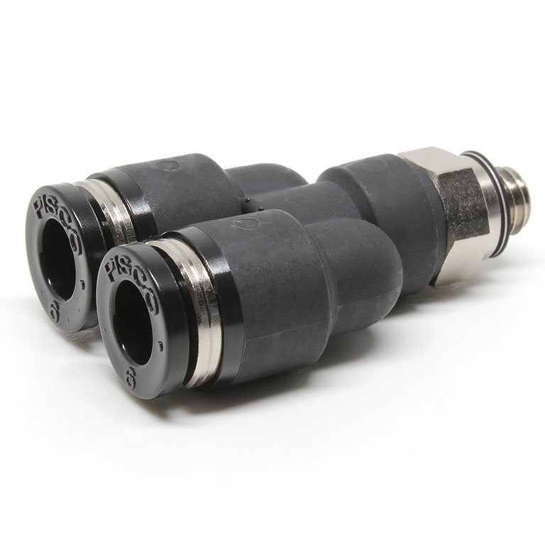 Đầu Nối Nhanh Khí Nén Dạng Chữ Y Ren Ngoài Pisco PX6-M6W-C