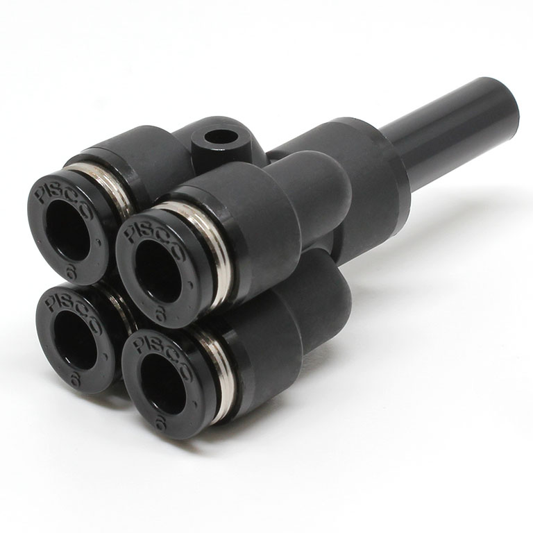 Alternative view of Đầu Nối Nhanh Khí Nén Giữa Ống Khí Và Fitting Bốn Nhánh Dạng Chữ Y Pisco PRJ8-6-C