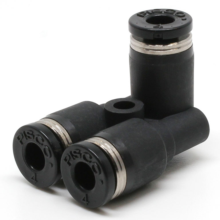 Đầu Nối Nhanh Khí Nén Ba Ngã Cong 90° Pisco PAU4W