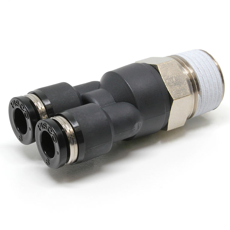 Đầu Nối Nhanh Khí Nén Dạng Chữ Y Ren Ngoài Pisco PX6-03-C