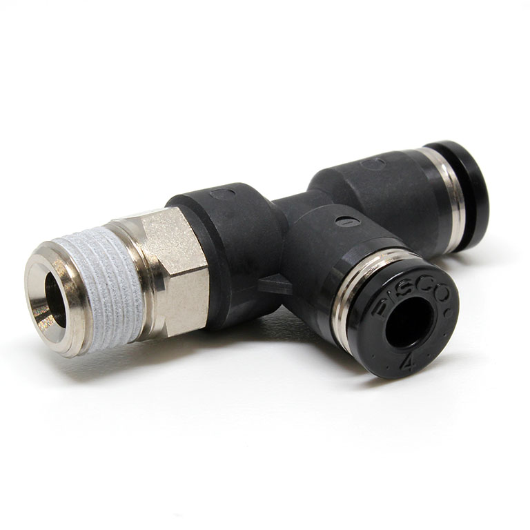 Đầu Nối Nhanh Khí Nén Dạng Chữ T Ren Ngoài Pisco PD4-01W