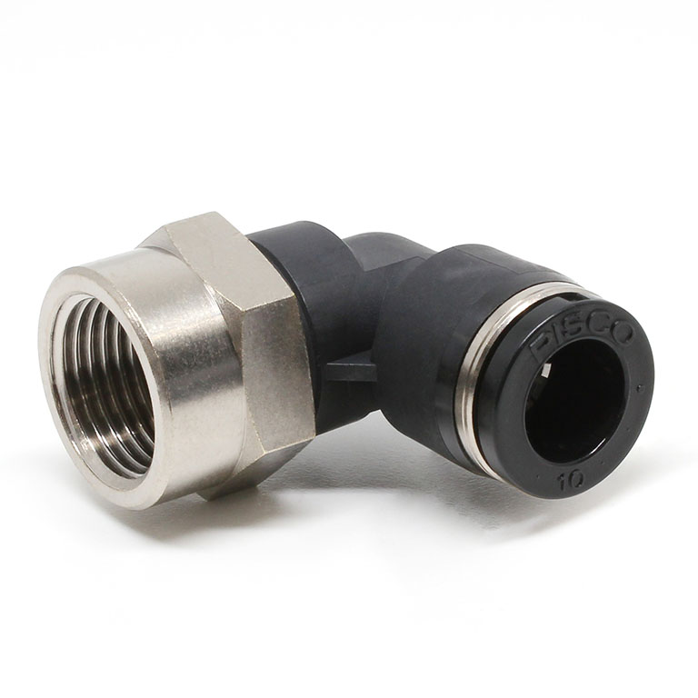 Alternative view of Đầu Nối Nhanh Khí Nén Dạng Cong 90° Ren Trong Pisco PLF10-03W