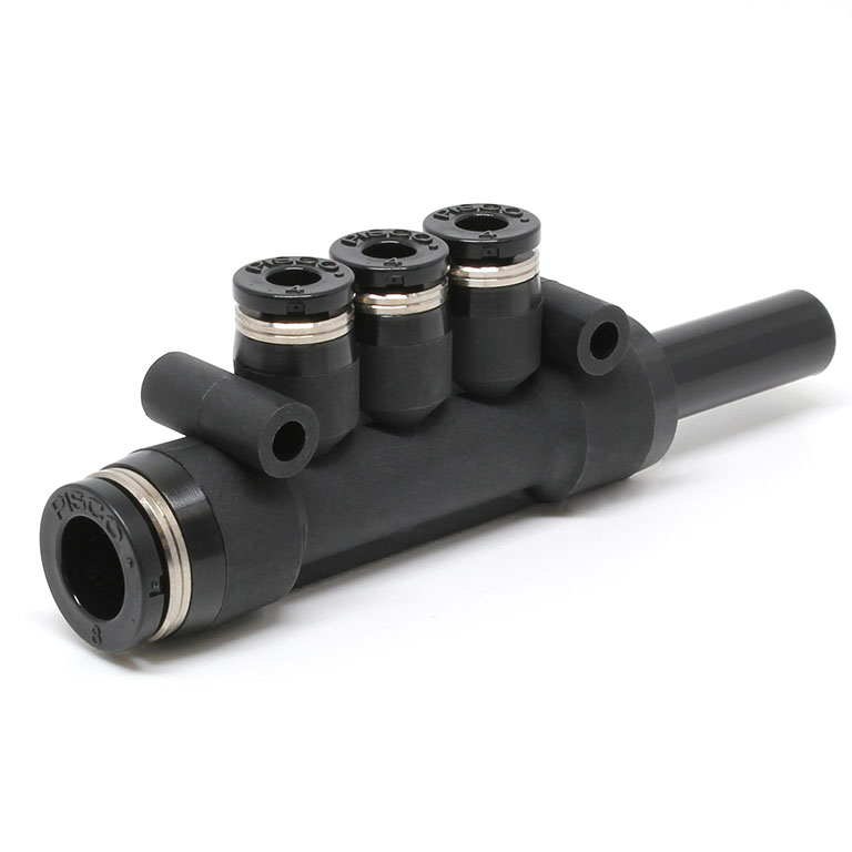 Alternative view of Đầu Nối Nhanh Khí Nén Giữa Ống Khí Và Fitting Bốn Nhánh Dạng Chữ T Pisco PKJ8-4W