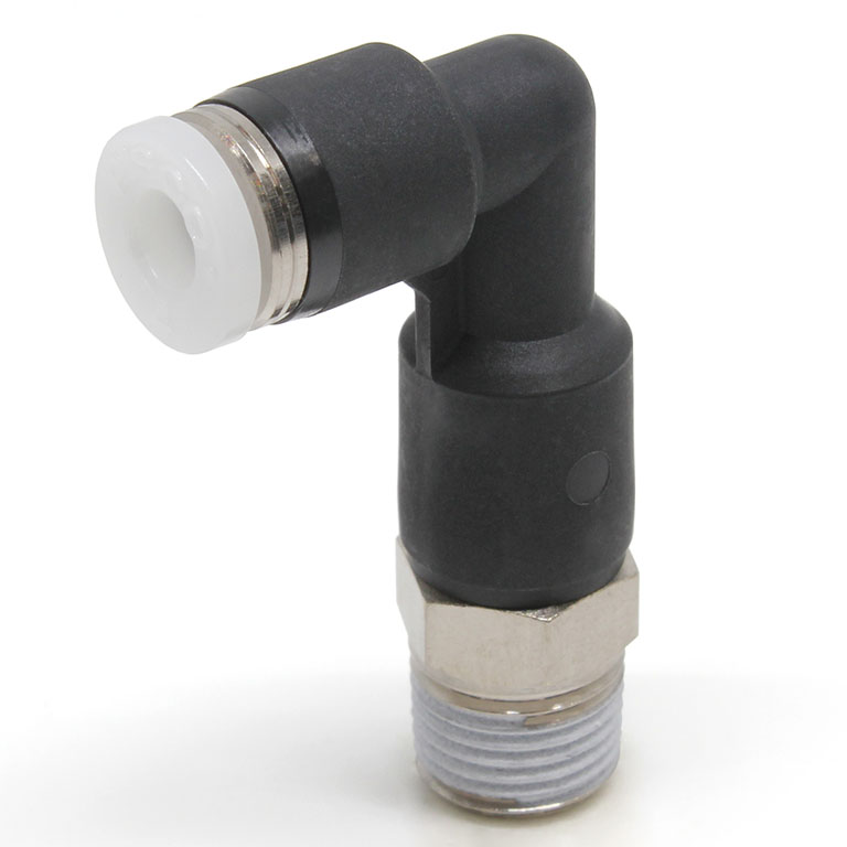 Đầu Nối Nhanh Khí Nén Dạng Cong 90° Ren Ngoài (Dài) Pisco PLL5/32-N1U