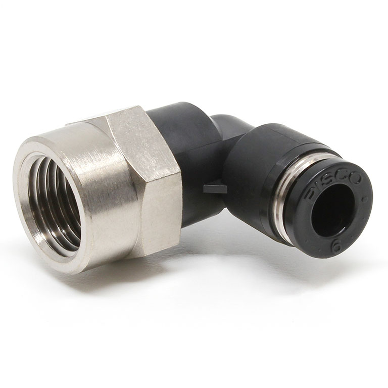 Alternative view of Đầu Nối Nhanh Khí Nén Dạng Cong 90° Ren Trong Pisco PLF6-02W