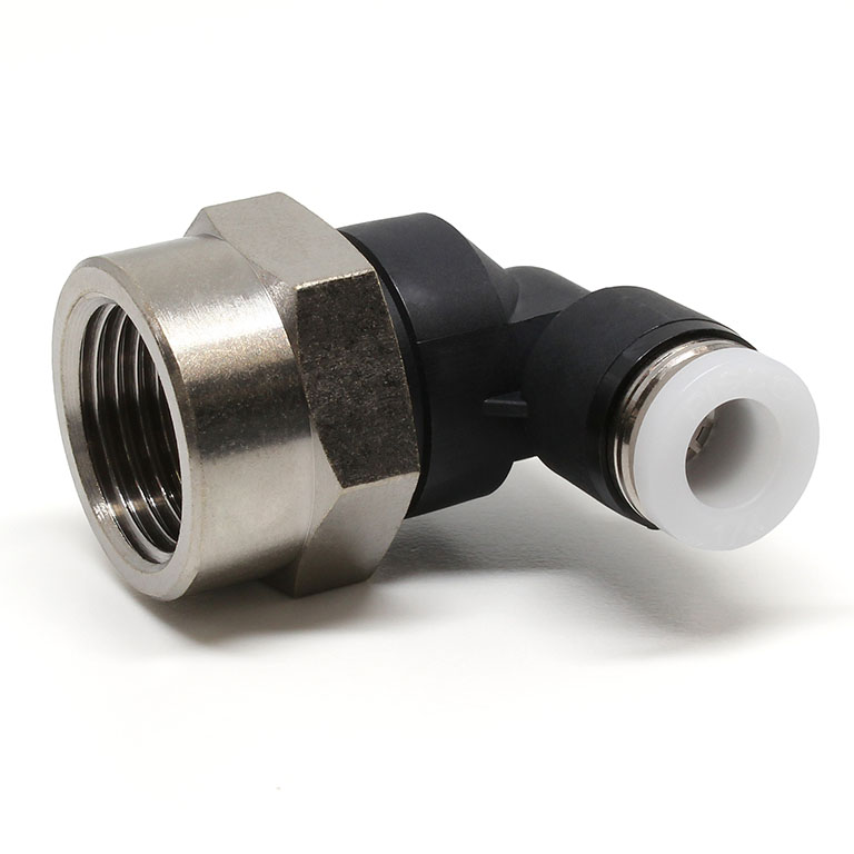 Alternative view of Đầu Nối Nhanh Khí Nén Dạng Cong 90° Ren Trong Pisco PLF1/4-03