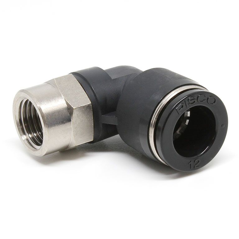 Alternative view of Đầu Nối Nhanh Khí Nén Dạng Cong 90° Ren Trong Pisco PLF12-02