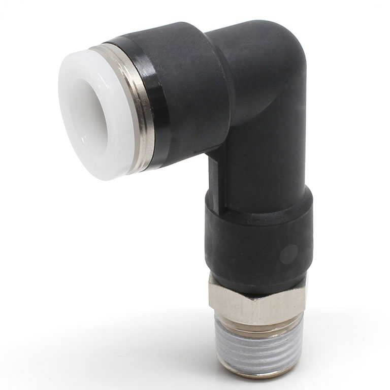 Đầu Nối Nhanh Khí Nén Dạng Cong 90° Ren Ngoài (Dài) Pisco PLL3/8-N2U