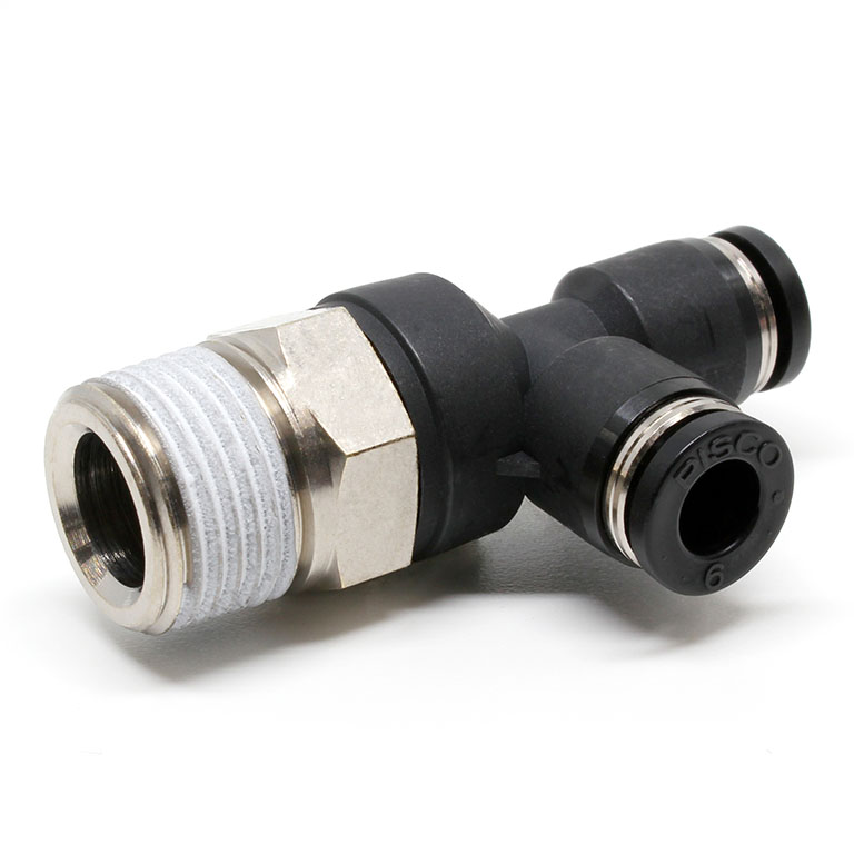 Đầu Nối Nhanh Khí Nén Dạng Chữ T Ren Ngoài Pisco PD6-03W-C