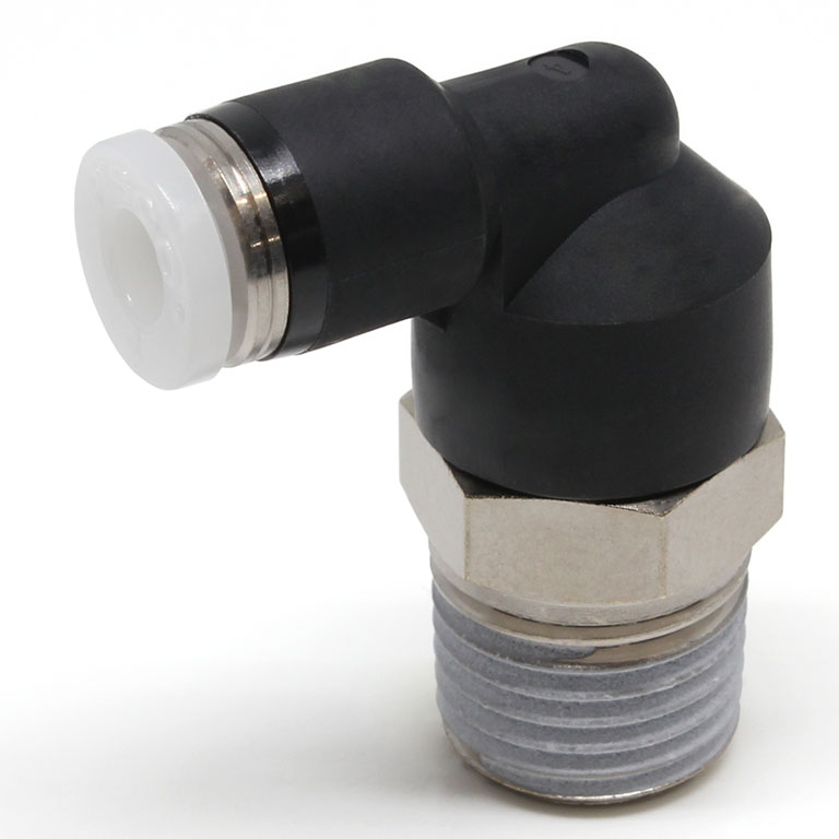 Đầu Nối Nhanh Khí Nén Dạng Cong 90° Ren Ngoài Pisco PL5/32-02W