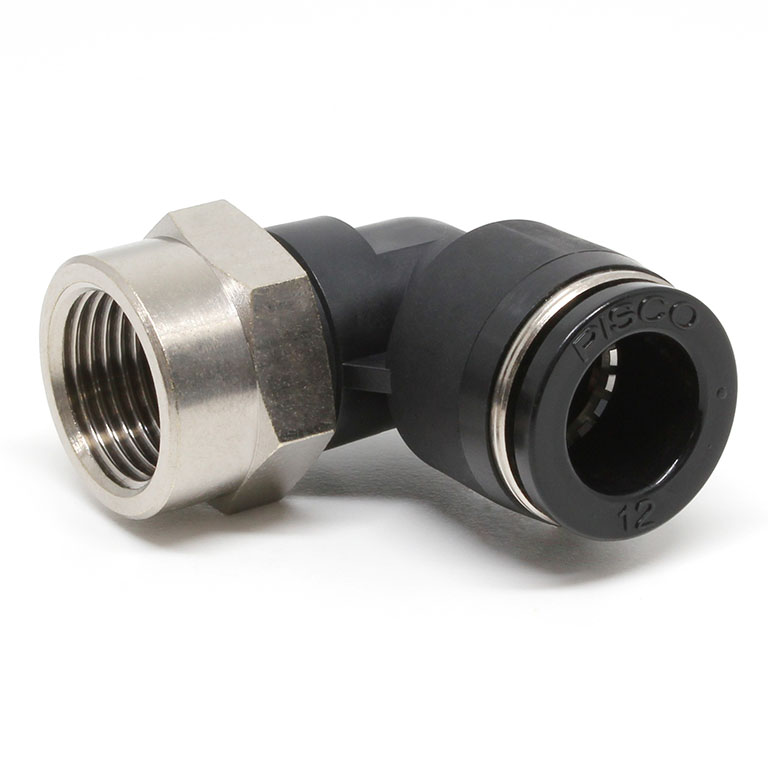 Alternative view of Đầu Nối Nhanh Khí Nén Dạng Cong 90° Ren Trong Pisco PLF12-03-UC