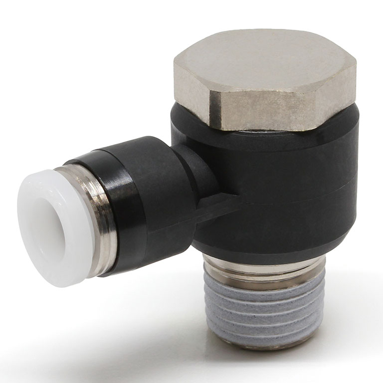 Alternative view of Đầu Nối Nhanh Khí Nén Cong 90° Đầu Lục Giác Trụ Ren Ngoài Pisco PH1/4-02