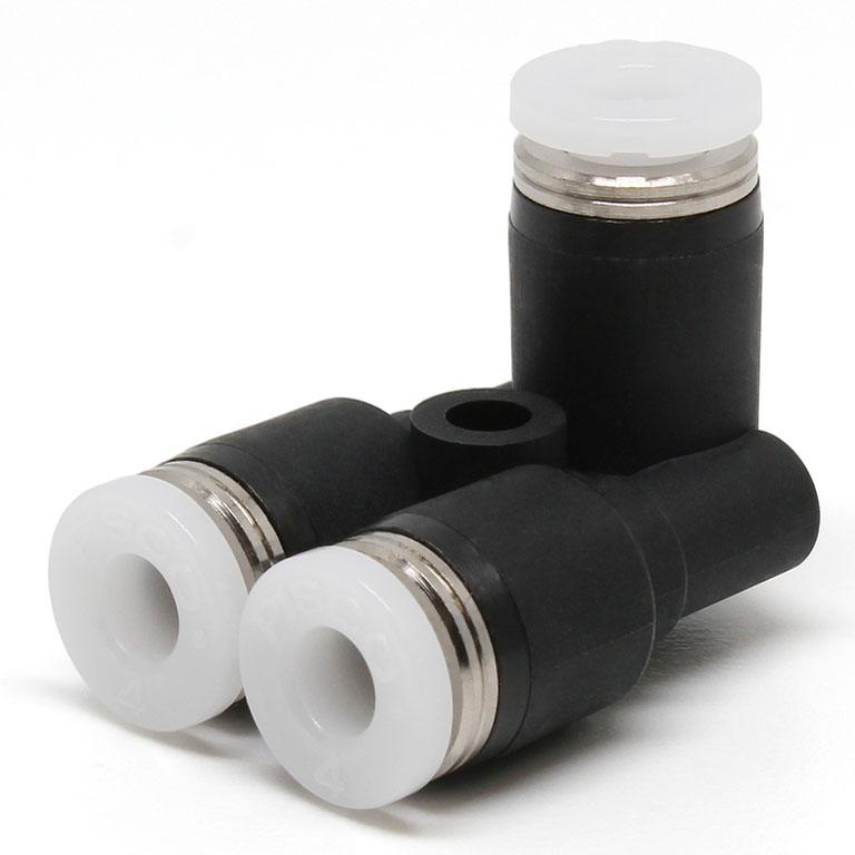 Đầu Nối Nhanh Khí Nén Ba Ngã Cong 90° Pisco PAU5/32-C