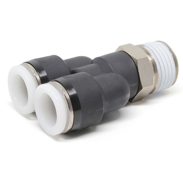 Đầu Nối Nhanh Khí Nén Dạng Chữ Y Ren Ngoài Pisco PX1/2-04-C