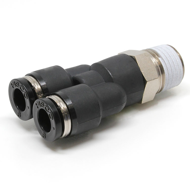Đầu Nối Nhanh Khí Nén Dạng Chữ Y Ren Ngoài Pisco PX6-02W