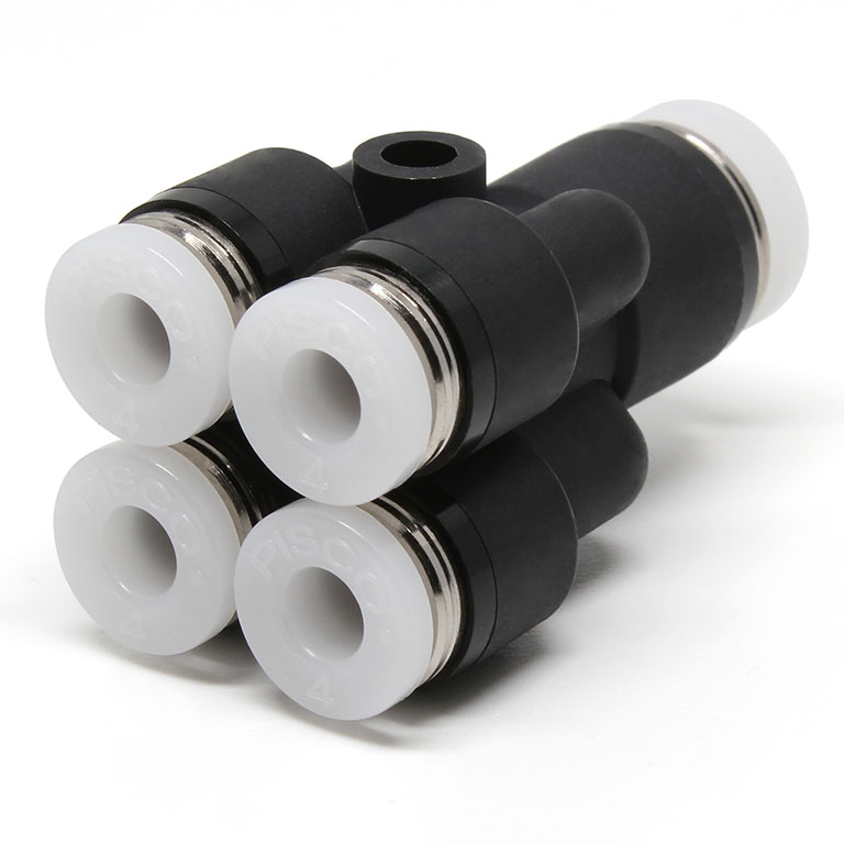 Đầu Nối Nhanh Khí Nén Chữ Y 5 Ngã Dạng Nối Giảm Pisco PRG3/16-5/32-C