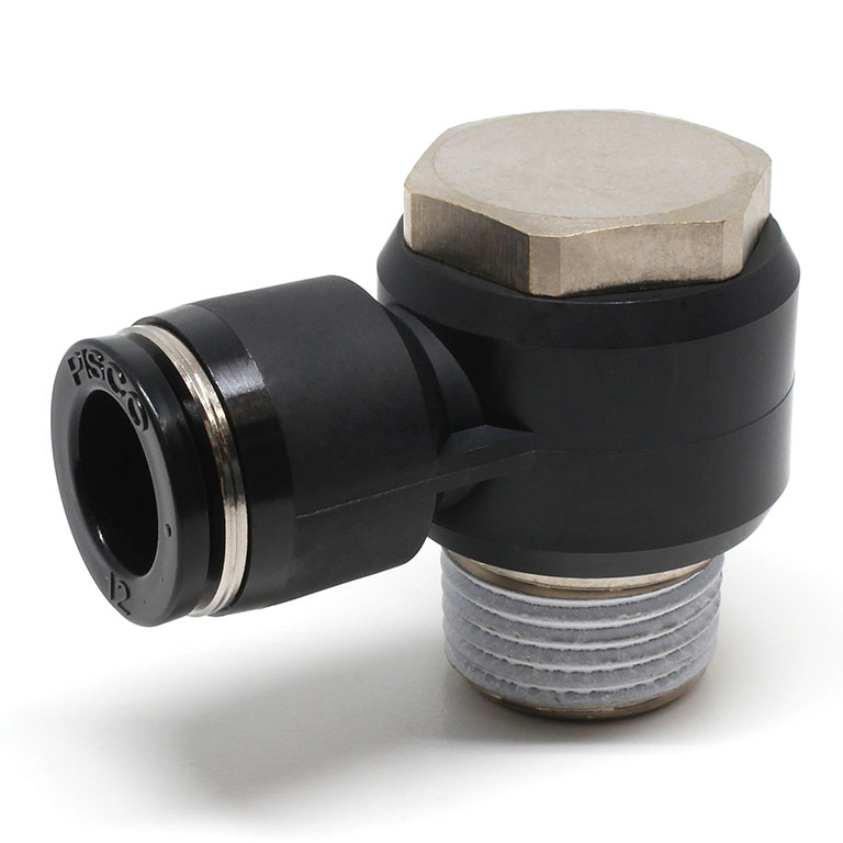 Alternative view of Đầu Nối Nhanh Khí Nén Cong 90° Đầu Lục Giác Trụ Ren Ngoài Pisco PH12-04W