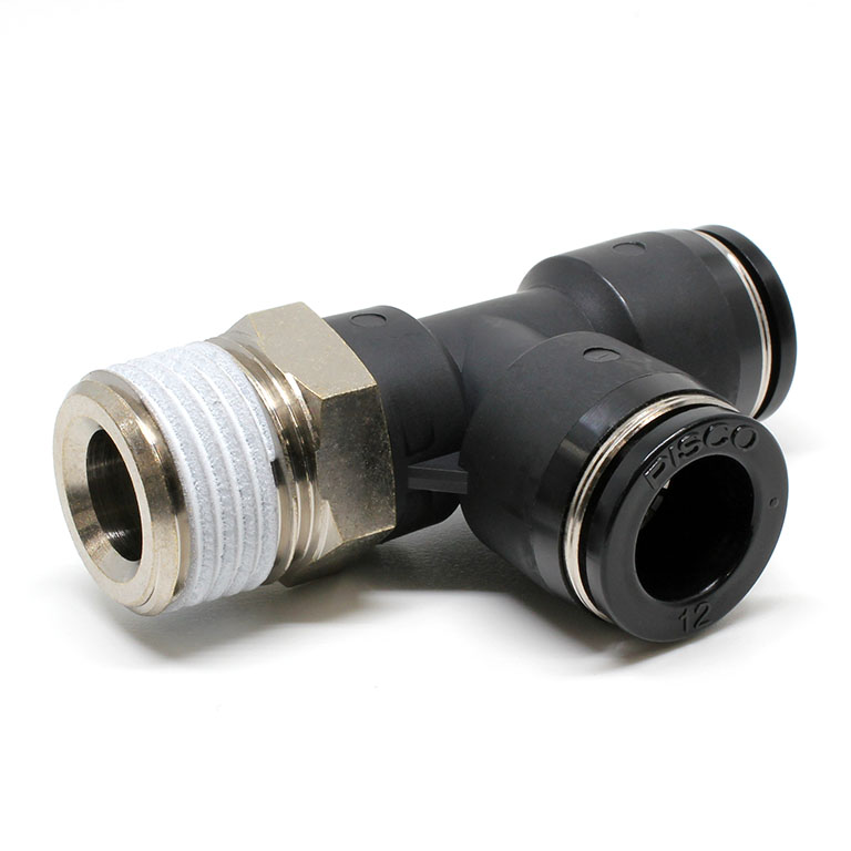 Đầu Nối Nhanh Khí Nén Dạng Chữ T Ren Ngoài Pisco PD12-04W