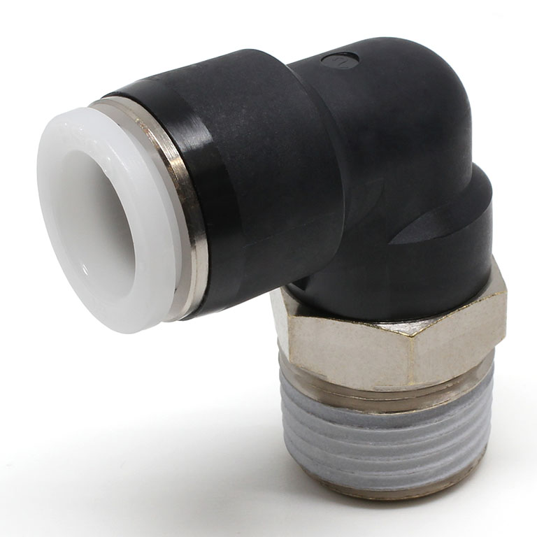 Đầu Nối Nhanh Khí Nén Dạng Cong 90° Ren Ngoài Pisco PL1/2-04