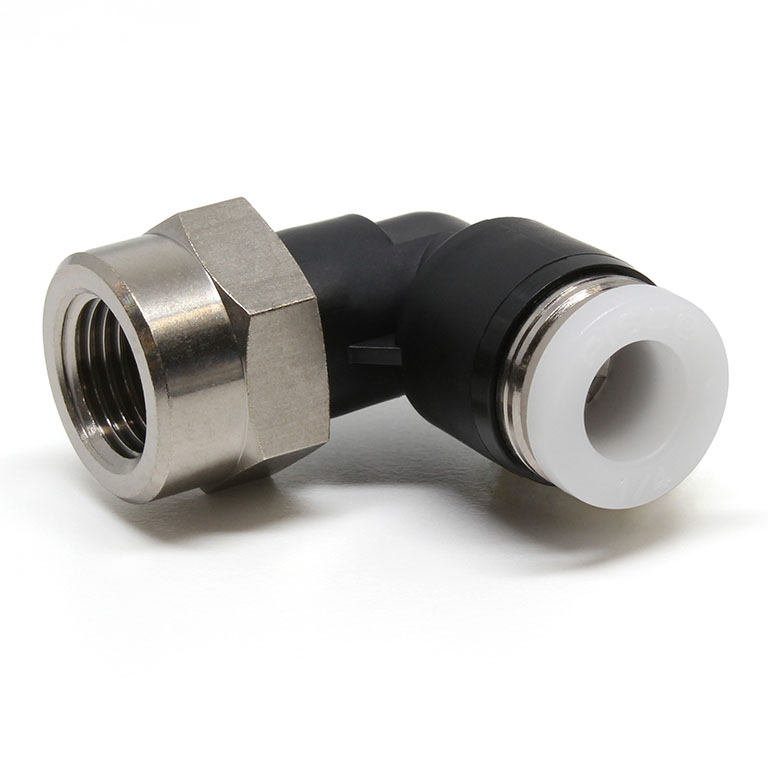 Alternative view of Đầu Nối Nhanh Khí Nén Dạng Cong 90° Ren Trong Pisco PLF1/4-01W