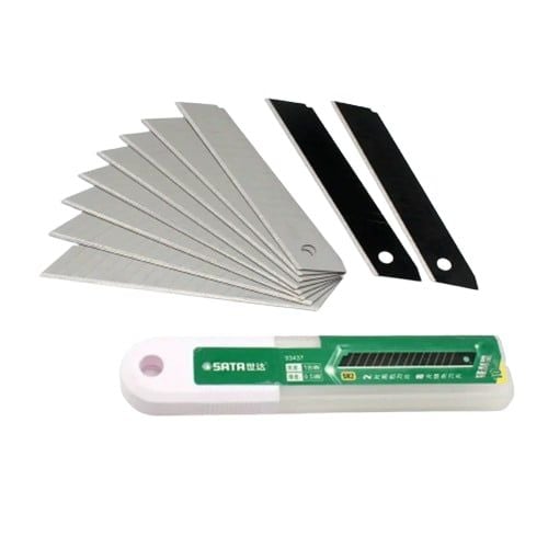 Bộ 10 Lưỡi Dao Rọc Giấy 8 Răng 18x100mm Sata 93436 - Ảnh 3