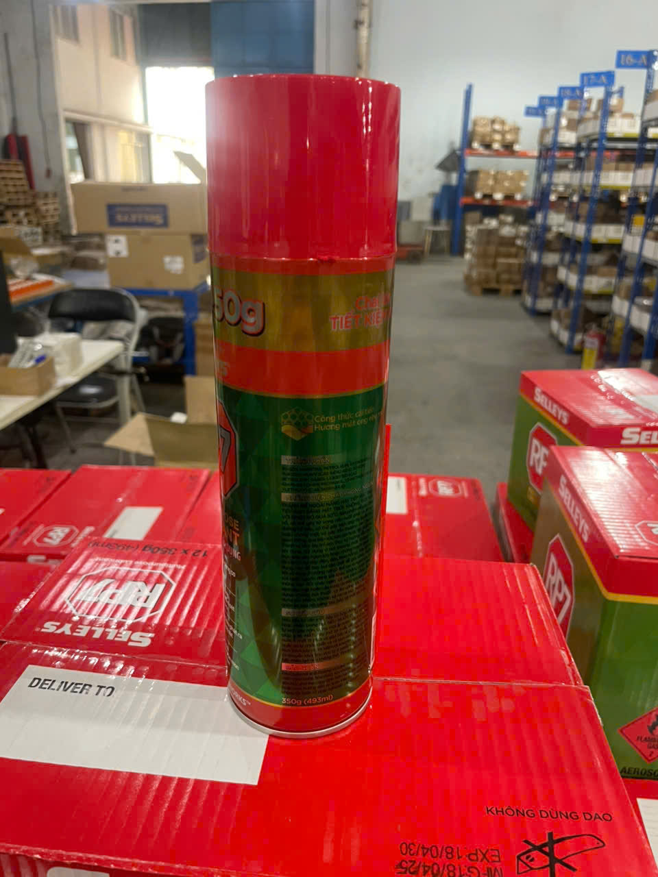 Các tính năng nổi bật in trên thân chai RP7 350g